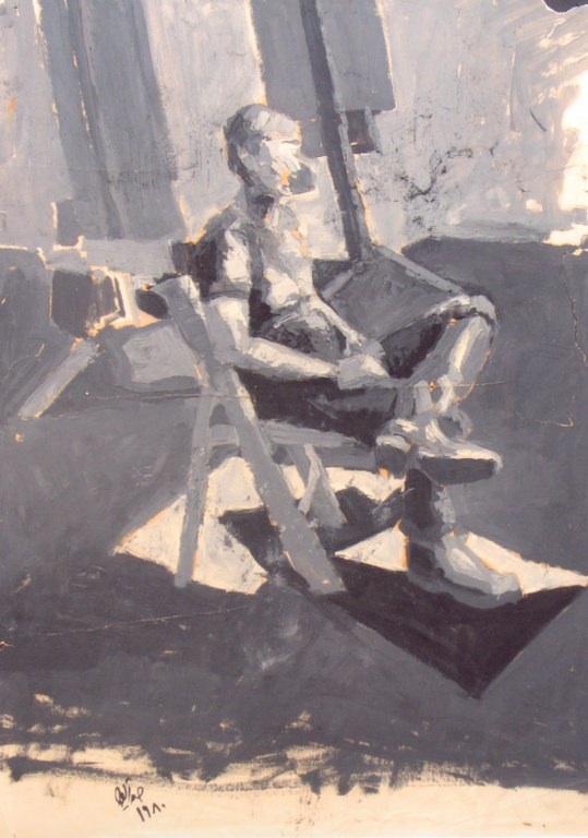 Hassan_Sharif_Man_1980_Oil_on_paper