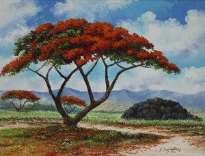Painting by Kishan Beejadhur