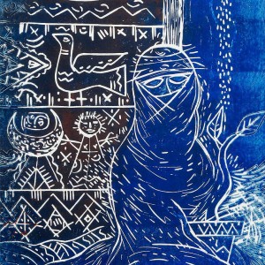 Artwork by Thuraya Al Baqsami