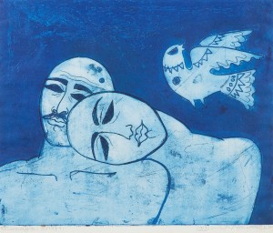 Etching by Thuraya Al Baqsami