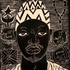 Artwork by Thuraya Al Baqsami