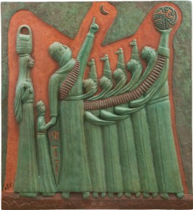 Ceramic mounted to wood, 56 x 82 x 5 cm, 1990
