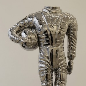 Sculpture, Copper plate, chrome and granite, 56 x 26 x 13 cm, 2013
