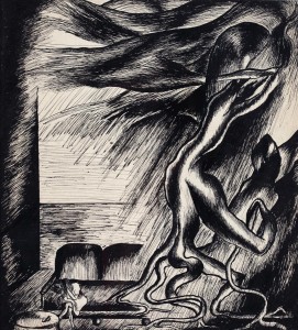 Ink on paper, 23 x 21.2 cm, c. 1940’s