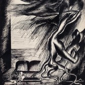 Ink on paper, 23 x 21.2 cm, c. 1940’s