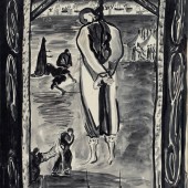 Ink on paper, 63.5 x 49.3 cm, c. 1950’s