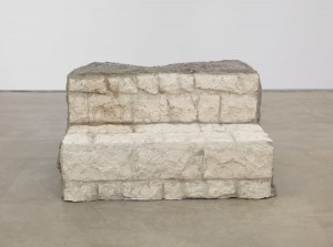 Limestone, mortar, wood, concrete, 49 x 89.5 x 66 cm, 2014