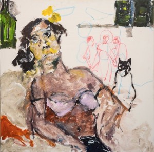Acrylic and pastel on canvas, 102 x 102 cm, 2012