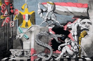 Mixed media on paper, 70 x 100 cm, 2012
