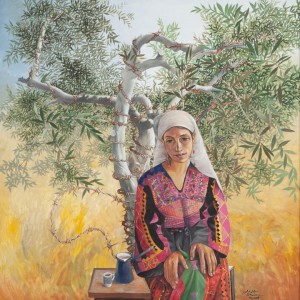 Painting by Suleiman Mansour