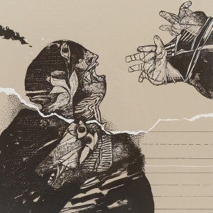 Silkscreen print by Dia Azzawi