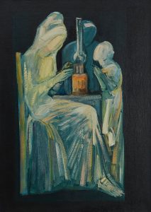 Oil painting La Lampe by Paul Guiragossian